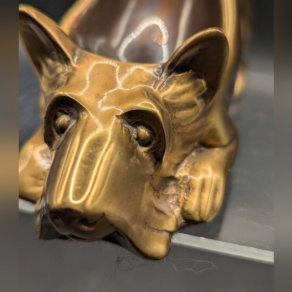 Vintage Ronson Brass Scottie Estate Pipe Rest/Holder - Picture 1 of 11